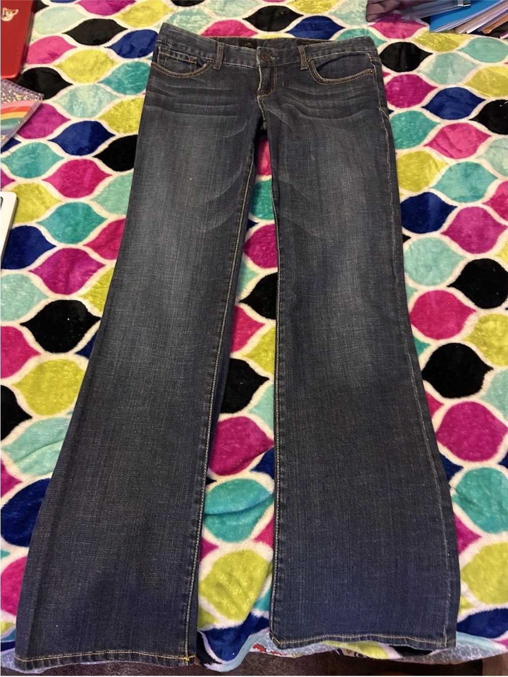 Express Women's Dark Wash Bootcut Jeans - Blue